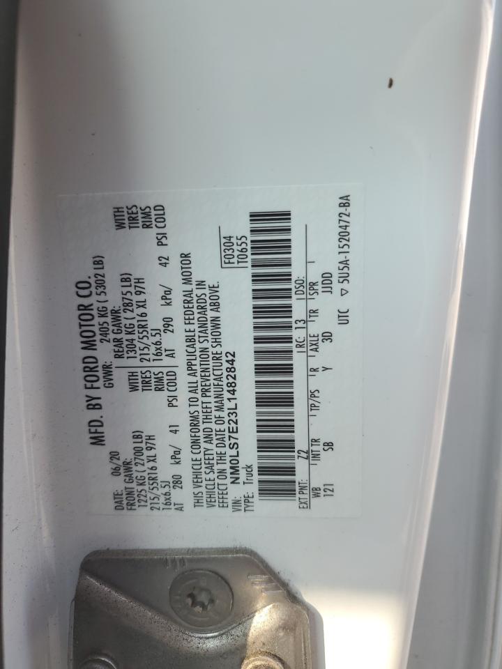 NM0LS7E23L1482842 2020 Ford Transit Connect Xl