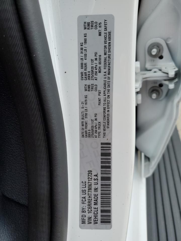 2021 Ram 1500 Limited VIN: 1C6RREHT7MN712739 Lot: 65132834