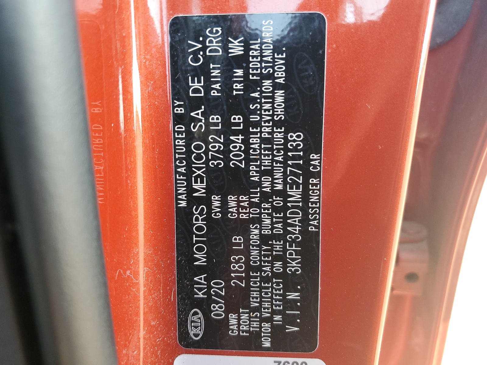 3KPF34AD1ME271138 2021 Kia Forte Gt Line