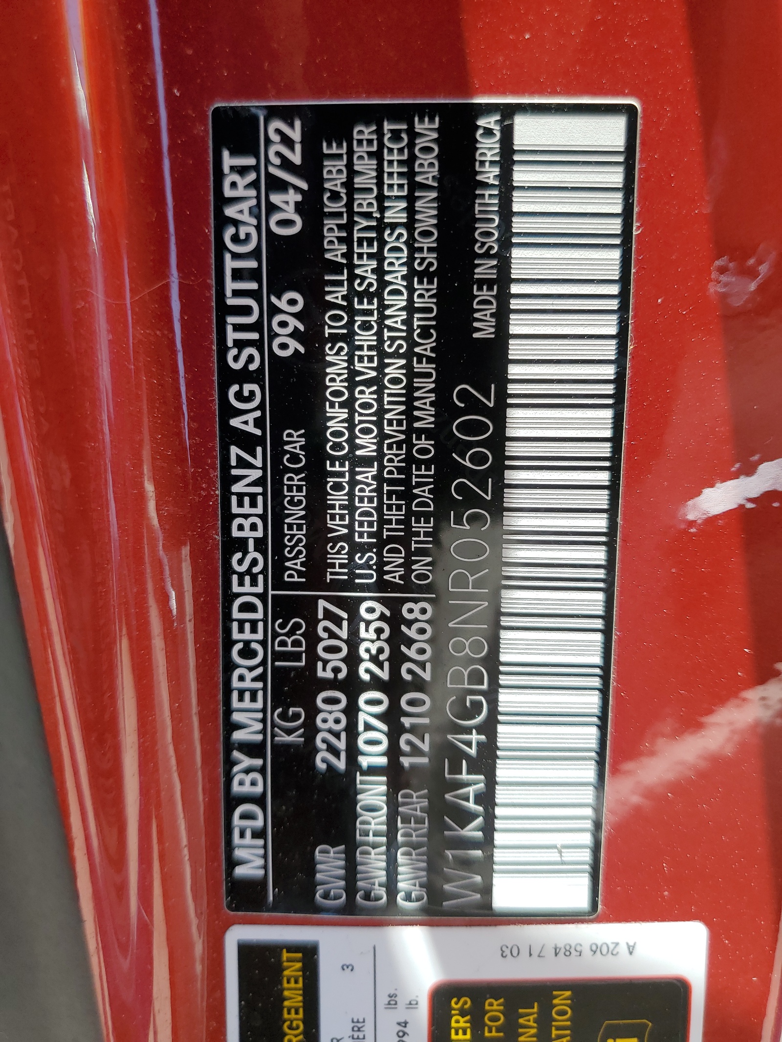 W1KAF4GB8NR052602 2022 Mercedes-Benz C 300