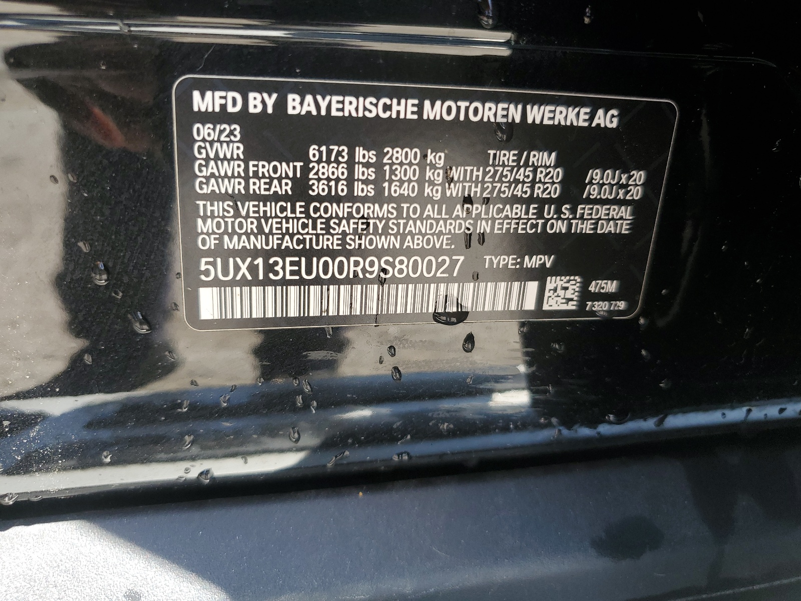 5UX13EU00R9S80027 2024 BMW X5 Sdrive 40I