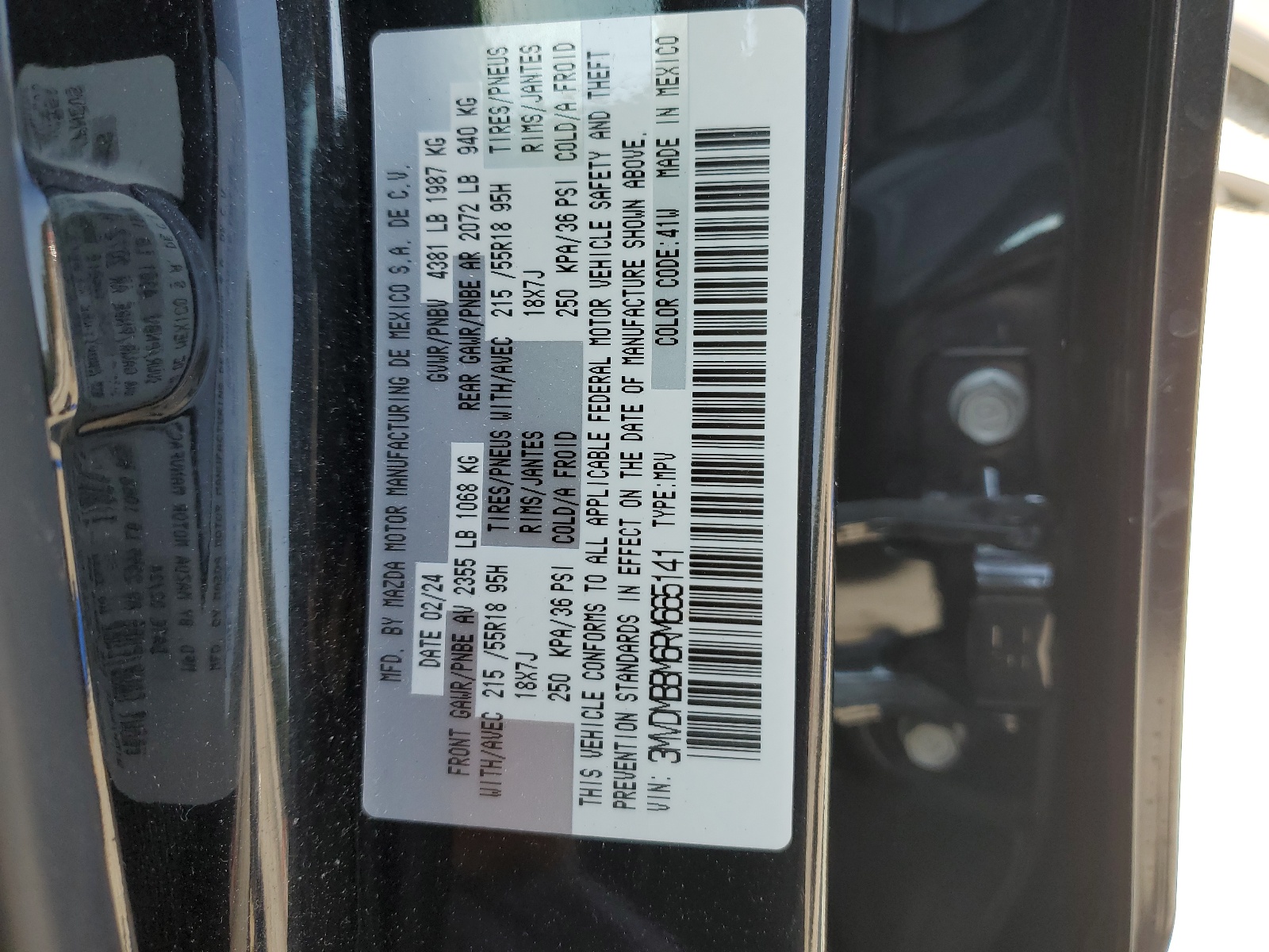 3MVDMBBM6RM665141 2024 Mazda Cx-30 Select