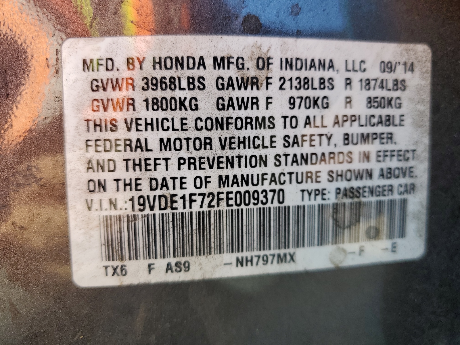 19VDE1F72FE009370 2015 Acura Ilx 20 Tech