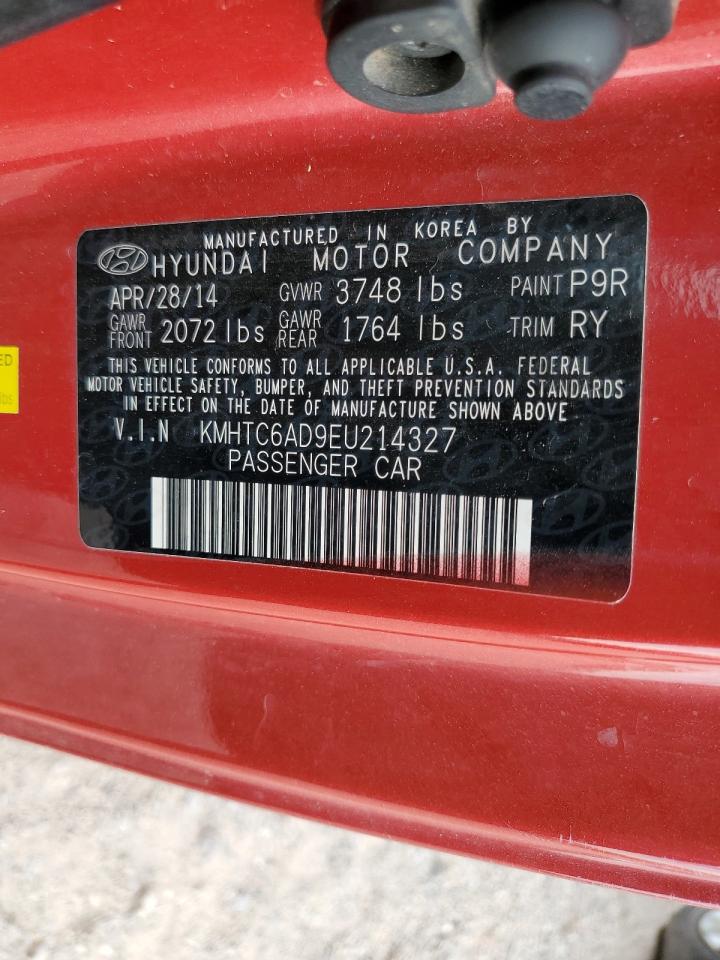 2014 Hyundai Veloster VIN: KMHTC6AD9EU214327 Lot: 65683344