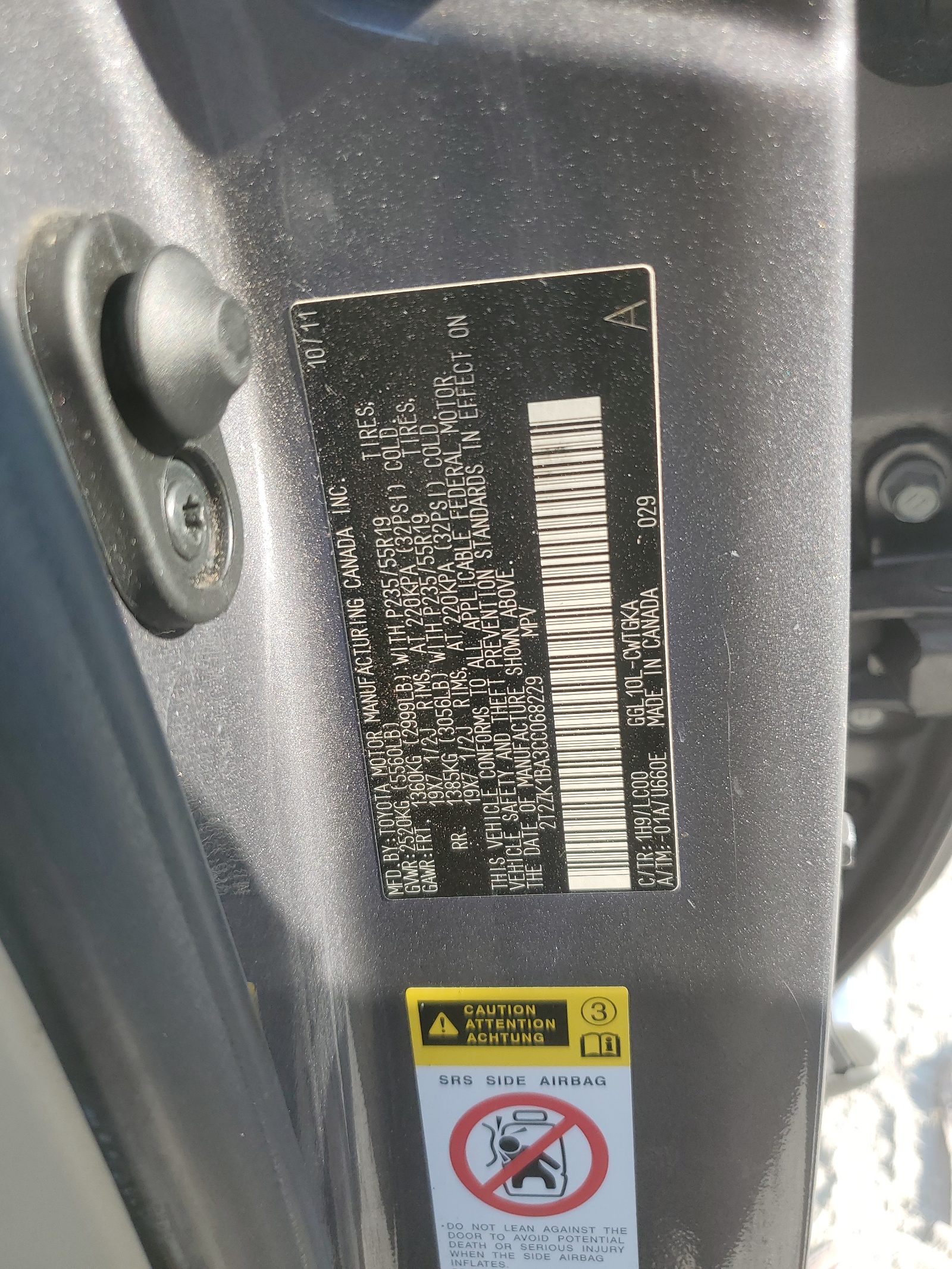 2T2ZK1BA3CC068229 2012 Lexus Rx 350