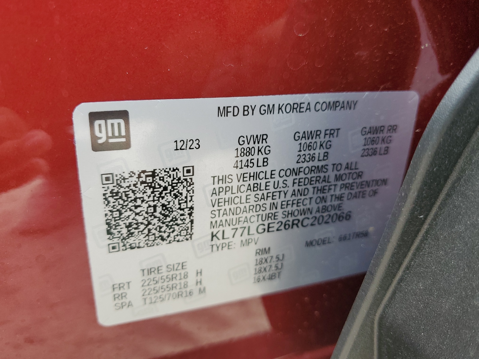 KL77LGE26RC202066 2024 Chevrolet Trax 1Rs