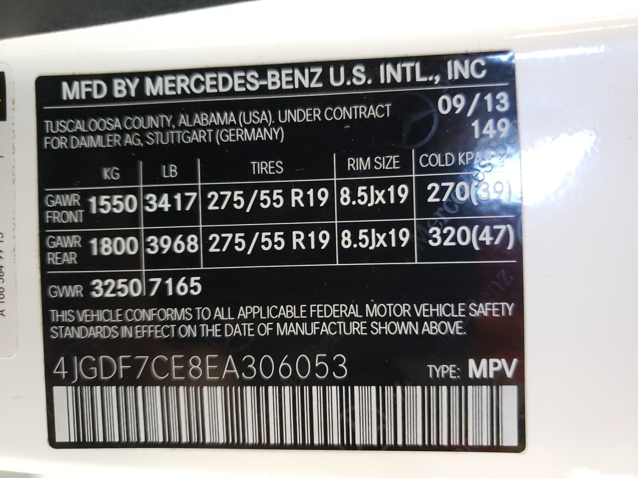 4JGDF7CE8EA306053 2014 Mercedes-Benz Gl 450 4Matic