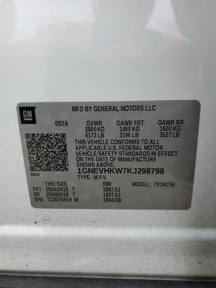 1GNEVHKW7KJ298798 2019 CHEVROLET TRAVERSE - Image 16