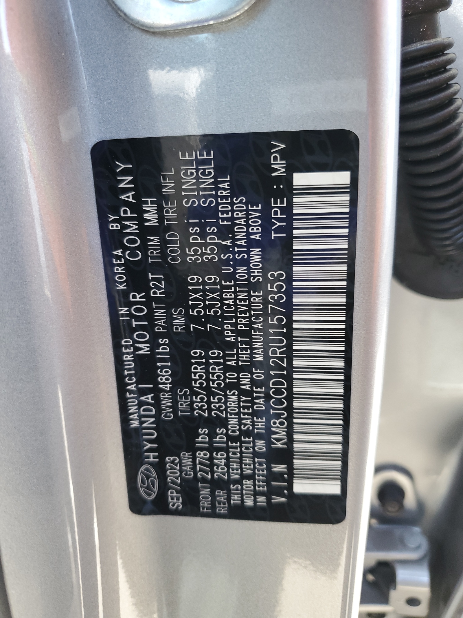 KM8JCCD12RU157353 2024 Hyundai Tucson Sel Convenience