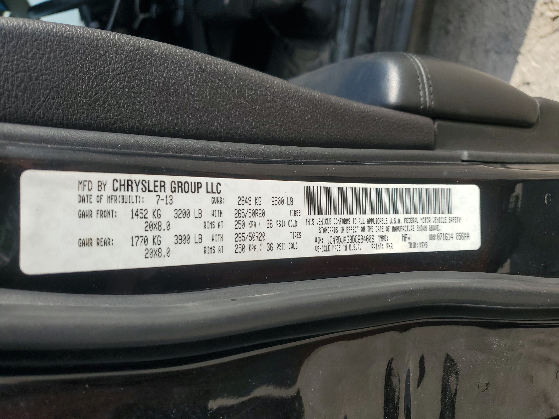 1C4RDJAG3DC694006 2013 Dodge Durango Sxt