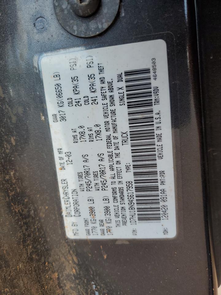 1D7HU18N94S617958 2004 Dodge Ram 1500 St