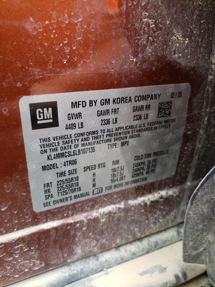 2020 Buick Encore Gx Preferred VIN: KL4MMCSL6LB107135 Lot: 66110264