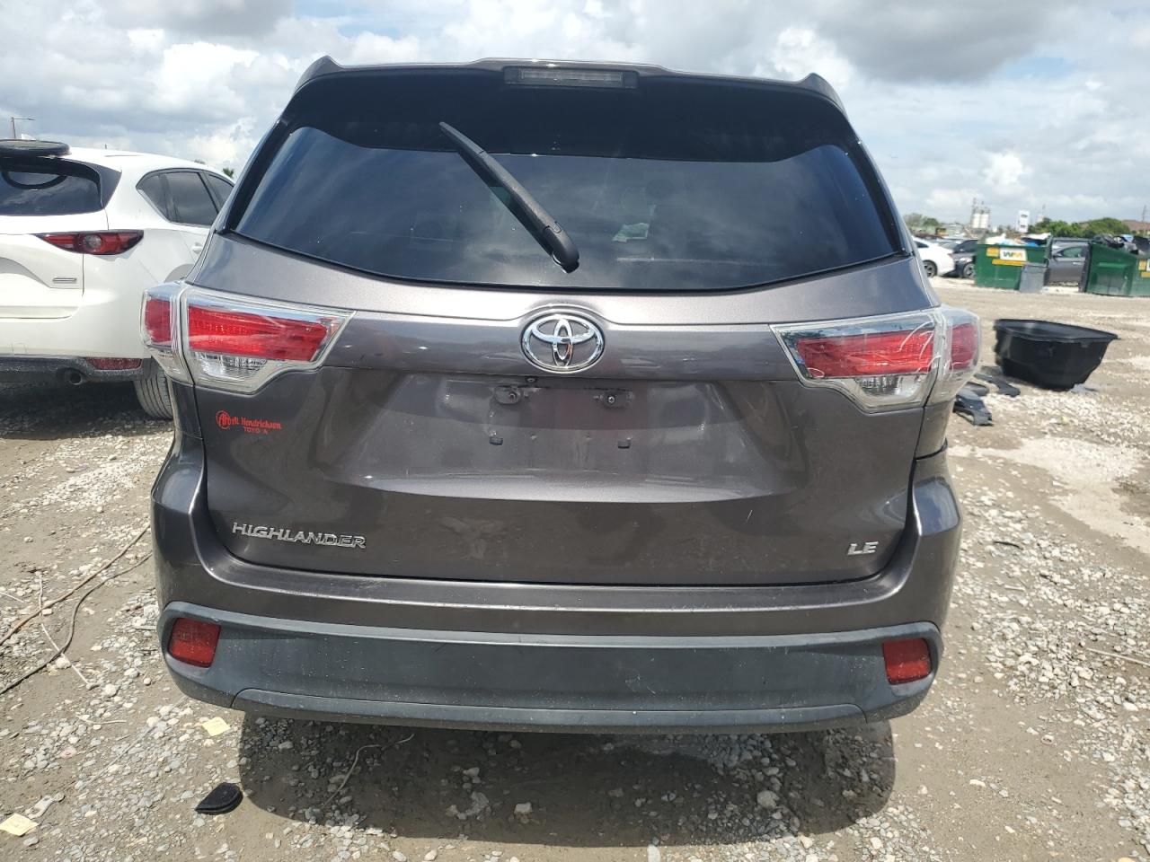 2015 Toyota Highlander Le VIN: 5TDZARFH5FS012270 Lot: 65419924