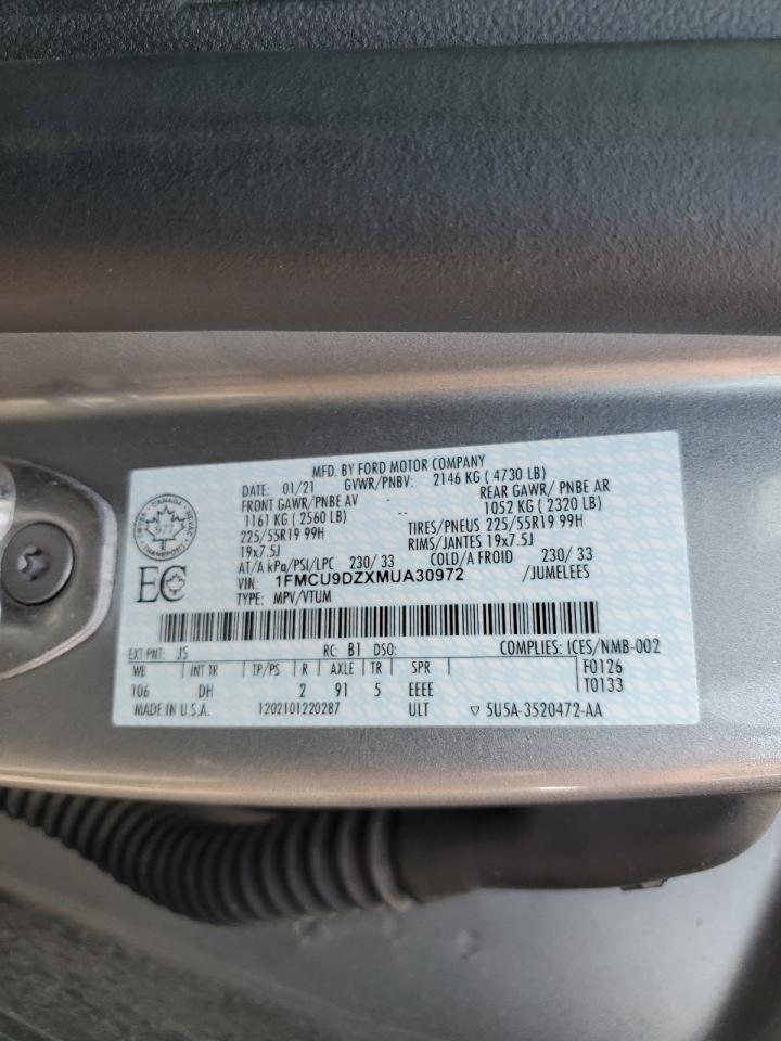 1FMCU9DZXMUA30972 2021 Ford Escape Titanium