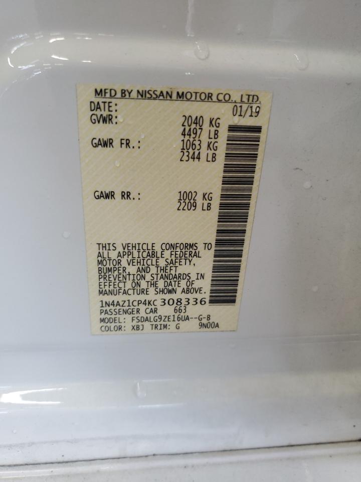 2019 Nissan Leaf S VIN: 1N4AZ1CP4KC308336 Lot: 67702524