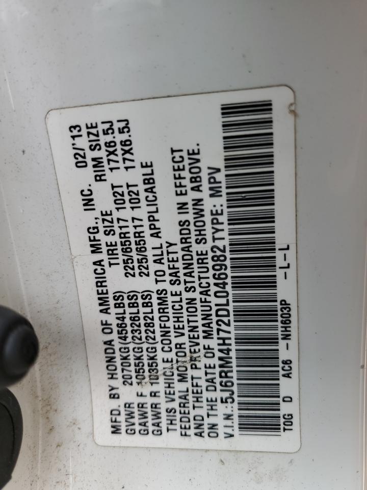 2013 Honda Cr-V Exl VIN: 5J6RM4H72DL046982 Lot: 67367524