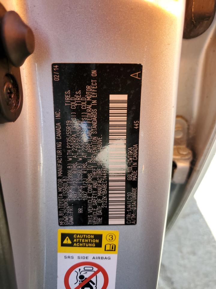 2014 Lexus Rx 350 VIN: 2T2ZK1BA8EC144840 Lot: 66185914