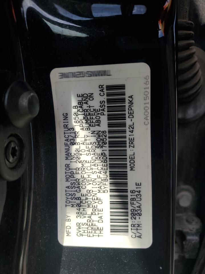 5YFBU4EE6DP170528 2013 Toyota Corolla Base