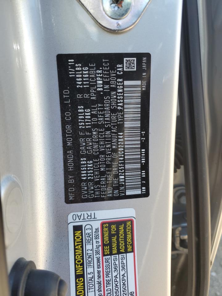 2018 Honda Clarity VIN: JHMZC5F14JC022044 Lot: 66324814