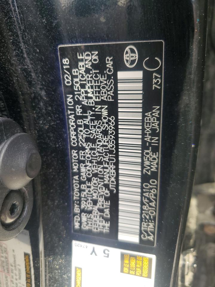 JTDKBRFU1J3593966 2018 Toyota Prius