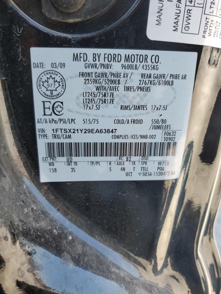 1FTSX21539EA80176 2009 Ford F250 Super Duty