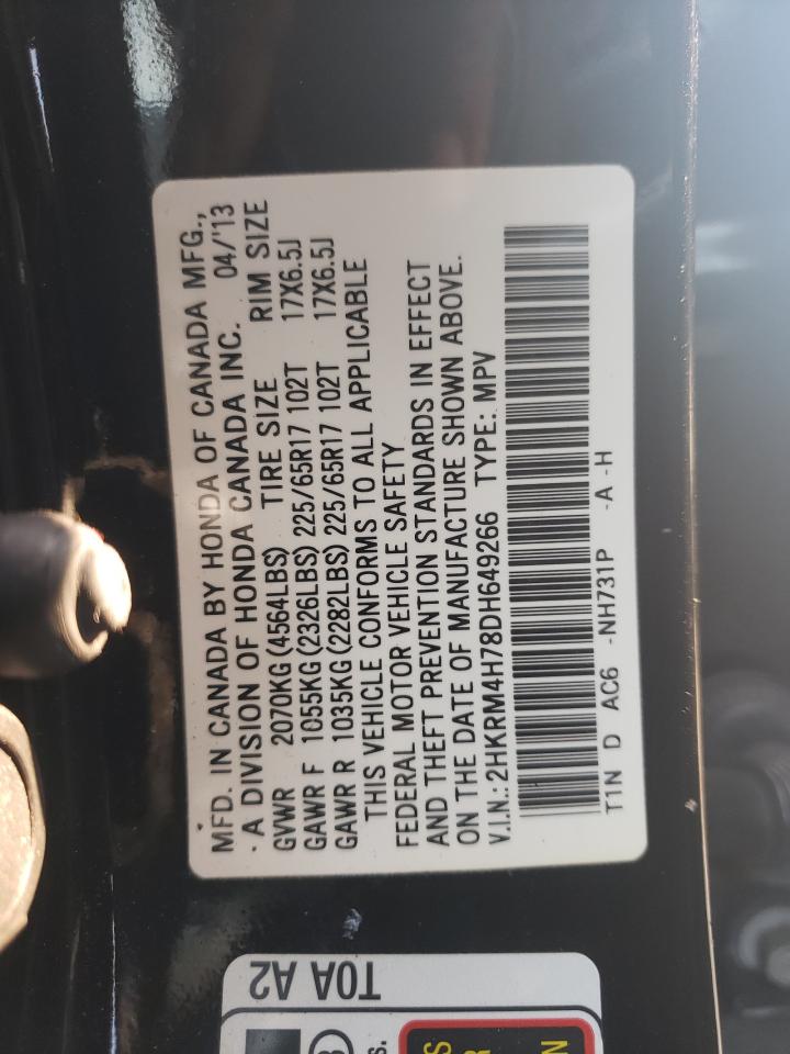 2HKRM4H78DH649266 2013 Honda Cr-V Exl