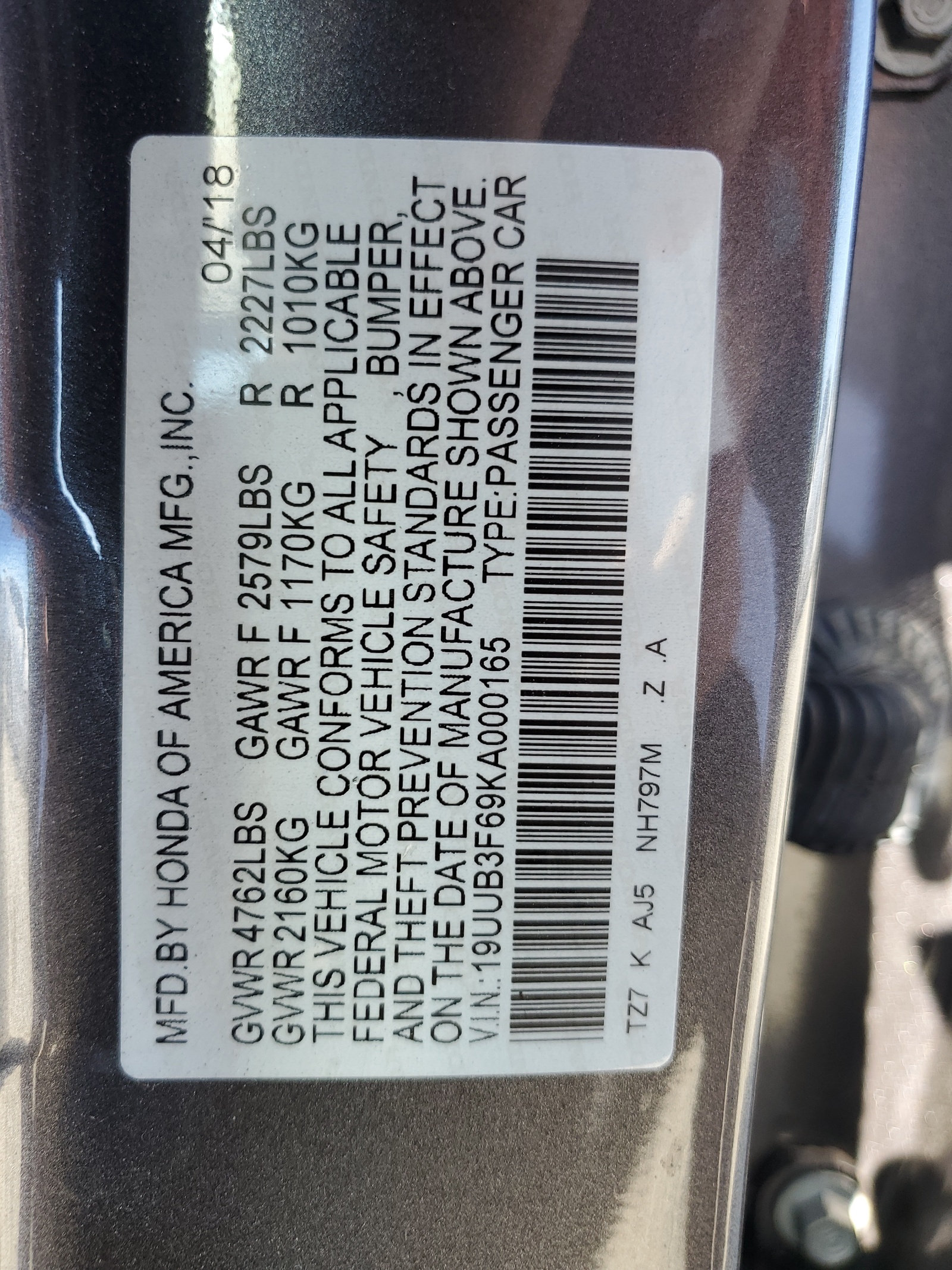 19UUB3F69KA000165 2019 Acura Tlx Technology