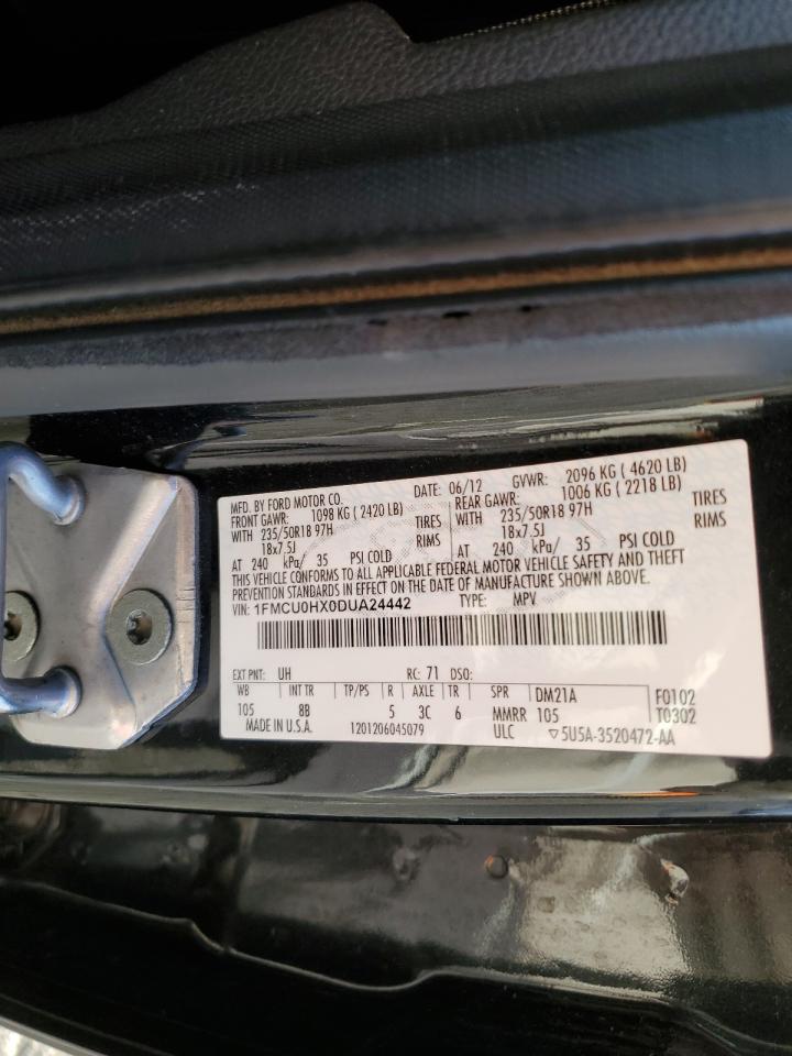 2013 Ford Escape Sel VIN: 1FMCU0HX0DUA24442 Lot: 68761304