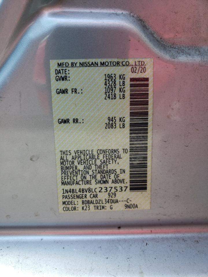 1N4BL4BV8LC237537 2020 Nissan Altima S