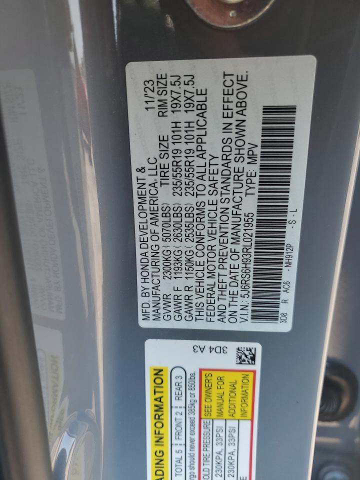 2024 Honda Cr-V Sport Touring VIN: 5J6RS6H93RL021955 Lot: 64693304