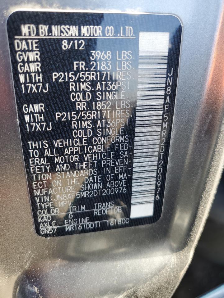 2013 Nissan Juke S VIN: JN8AF5MR2DT200976 Lot: 66014374