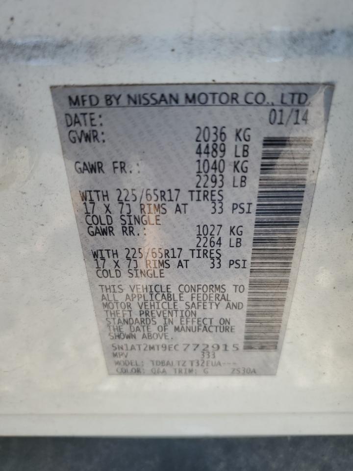 5N1AT2MT9EC772915 2014 Nissan Rogue S