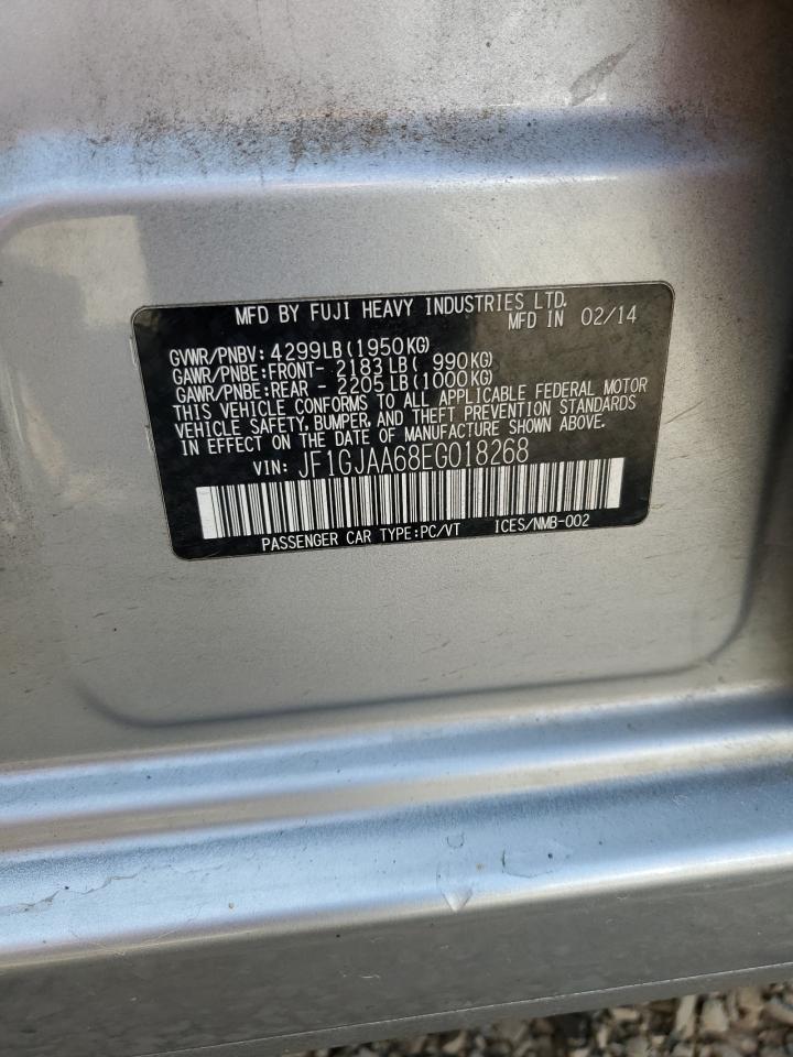 2014 Subaru Impreza VIN: JF1GJAA68EG018268 Lot: 66815504