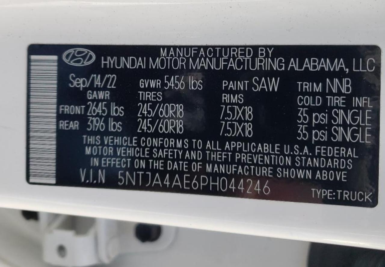 5NTJA4AE6PH044246 2023 Hyundai Santa Cruz Se