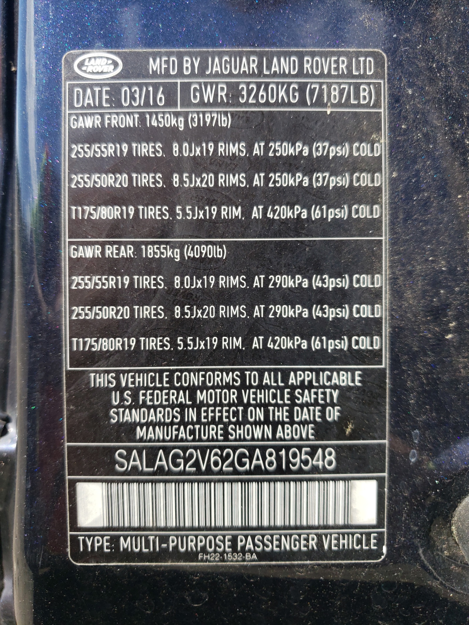 SALAG2V62GA819548 2016 Land Rover Lr4 Hse