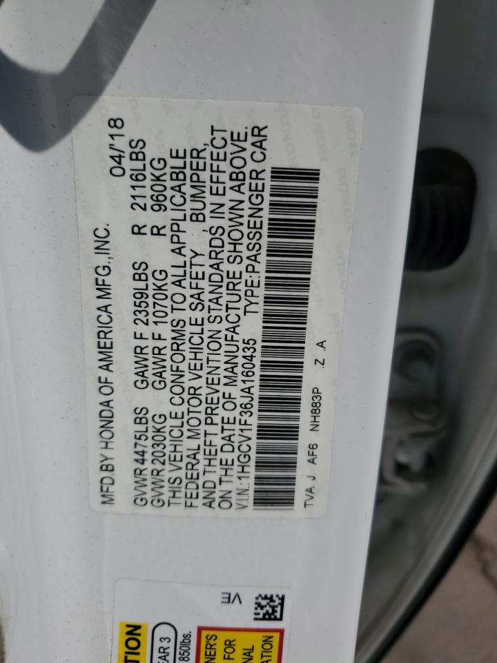 1HGCV1F36JA160435 2018 HONDA ACCORD - Image 12