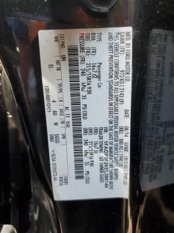 1FADP3F26EL386149 2014 Ford Focus Se