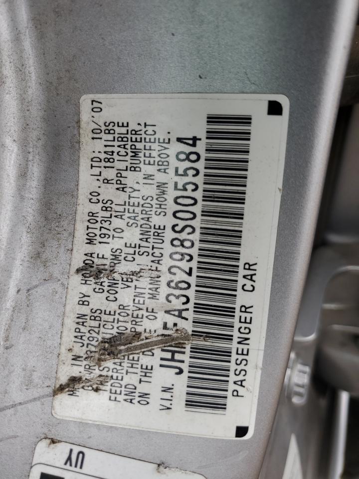 JHMFA36298S005584 2008 Honda Civic Hybrid