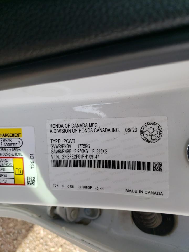 2HGFE2F51PH109147 2023 Honda Civic Sport