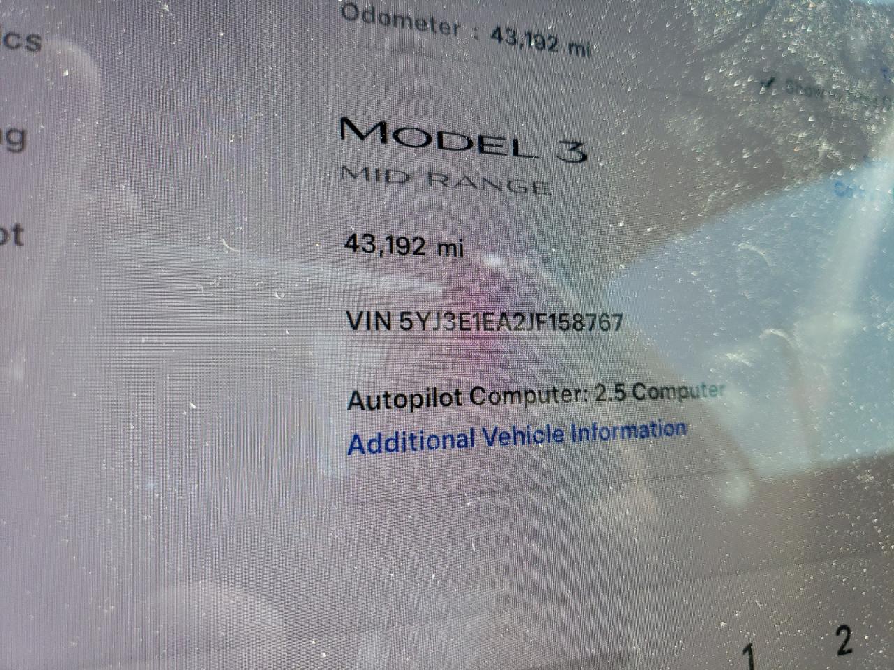 2018 Tesla Model 3 VIN: 5YJ3E1EA2JF158767 Lot: 67372664