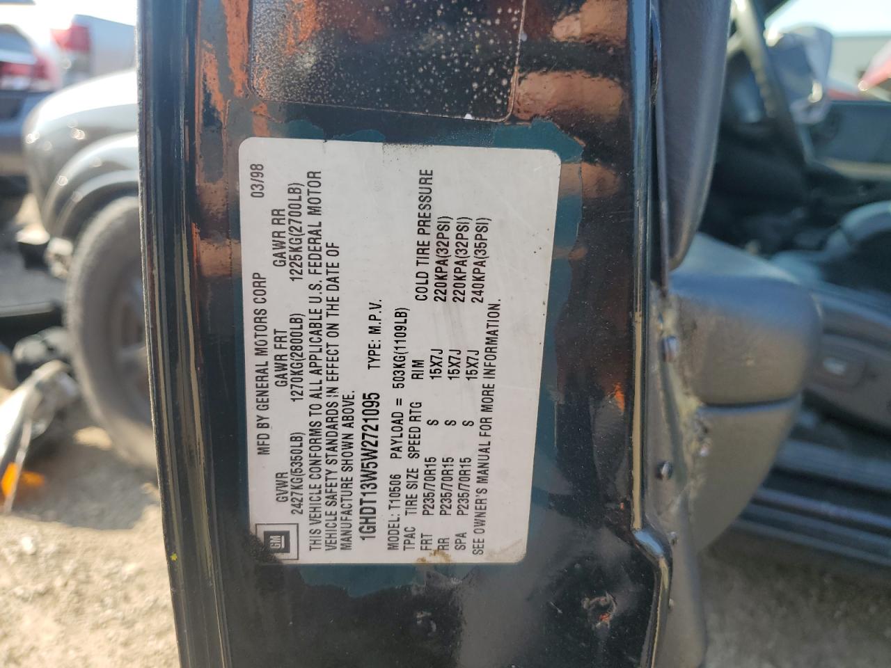 1GHDT13W5W2721095 1998 Oldsmobile Bravada