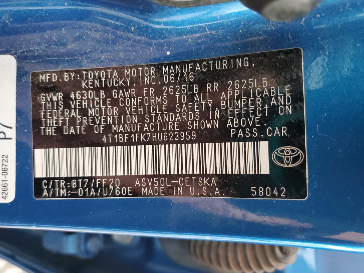 4T1BF1FK7HU623959 2017 TOYOTA CAMRY - Image 13