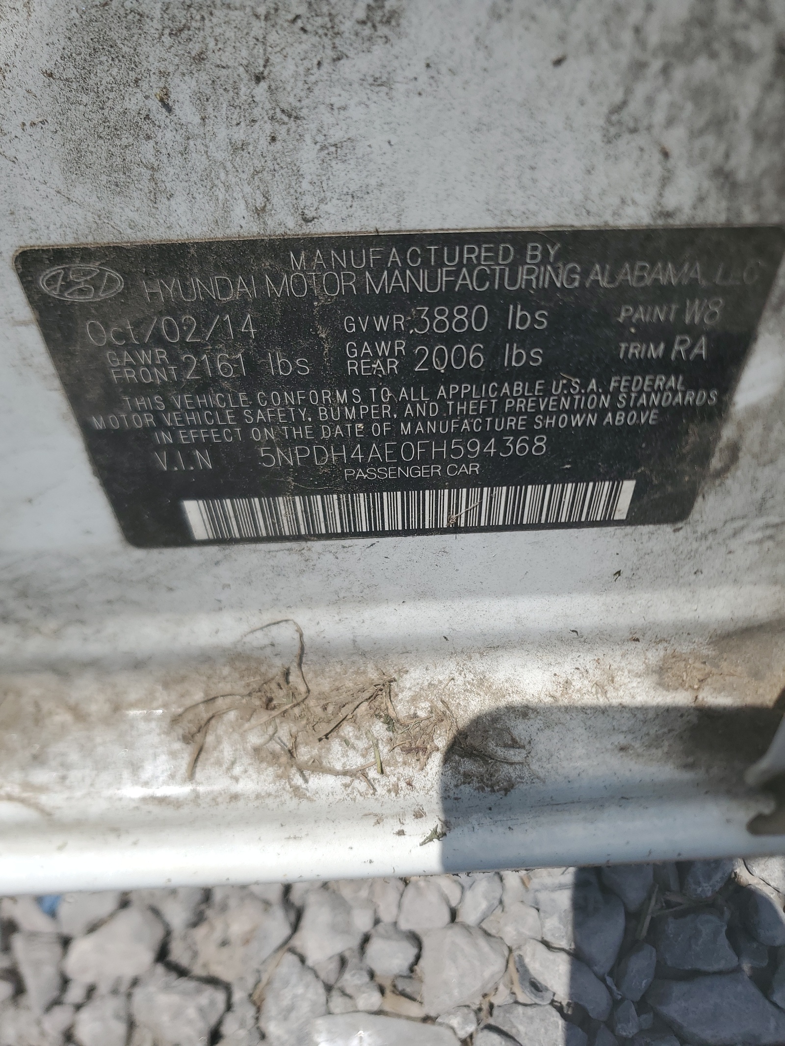 5NPDH4AE0FH594368 2015 Hyundai Elantra Se