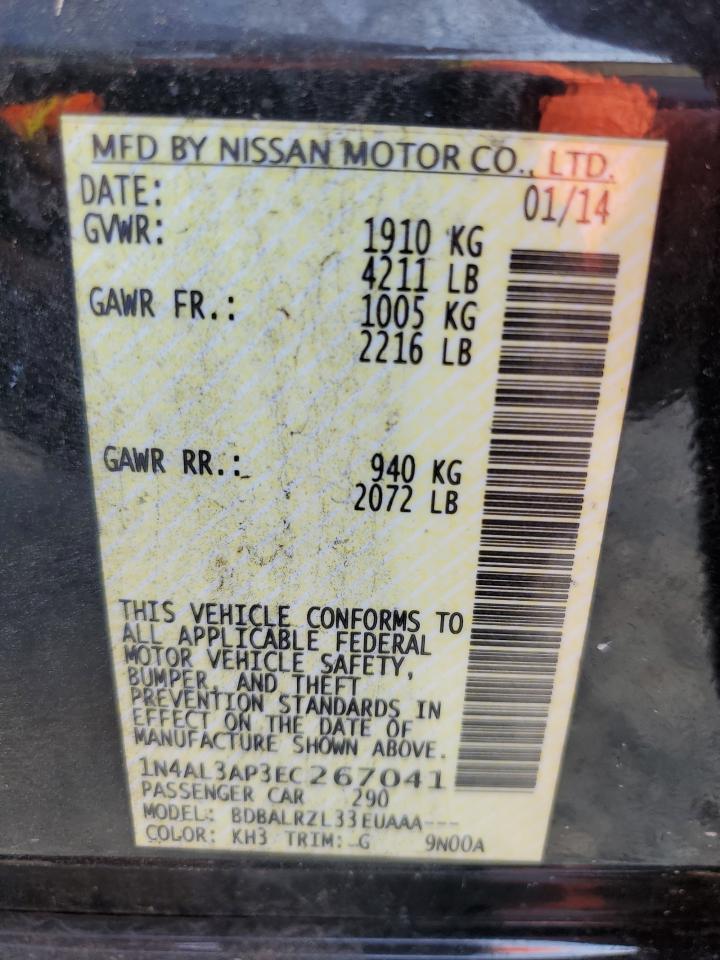 1N4AL3AP3EC267041 2014 Nissan Altima 2.5