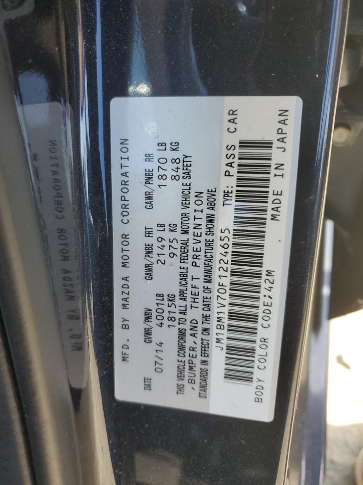 2015 Mazda 3 Touring VIN: JM1BM1V70F1224655 Lot: 65919024