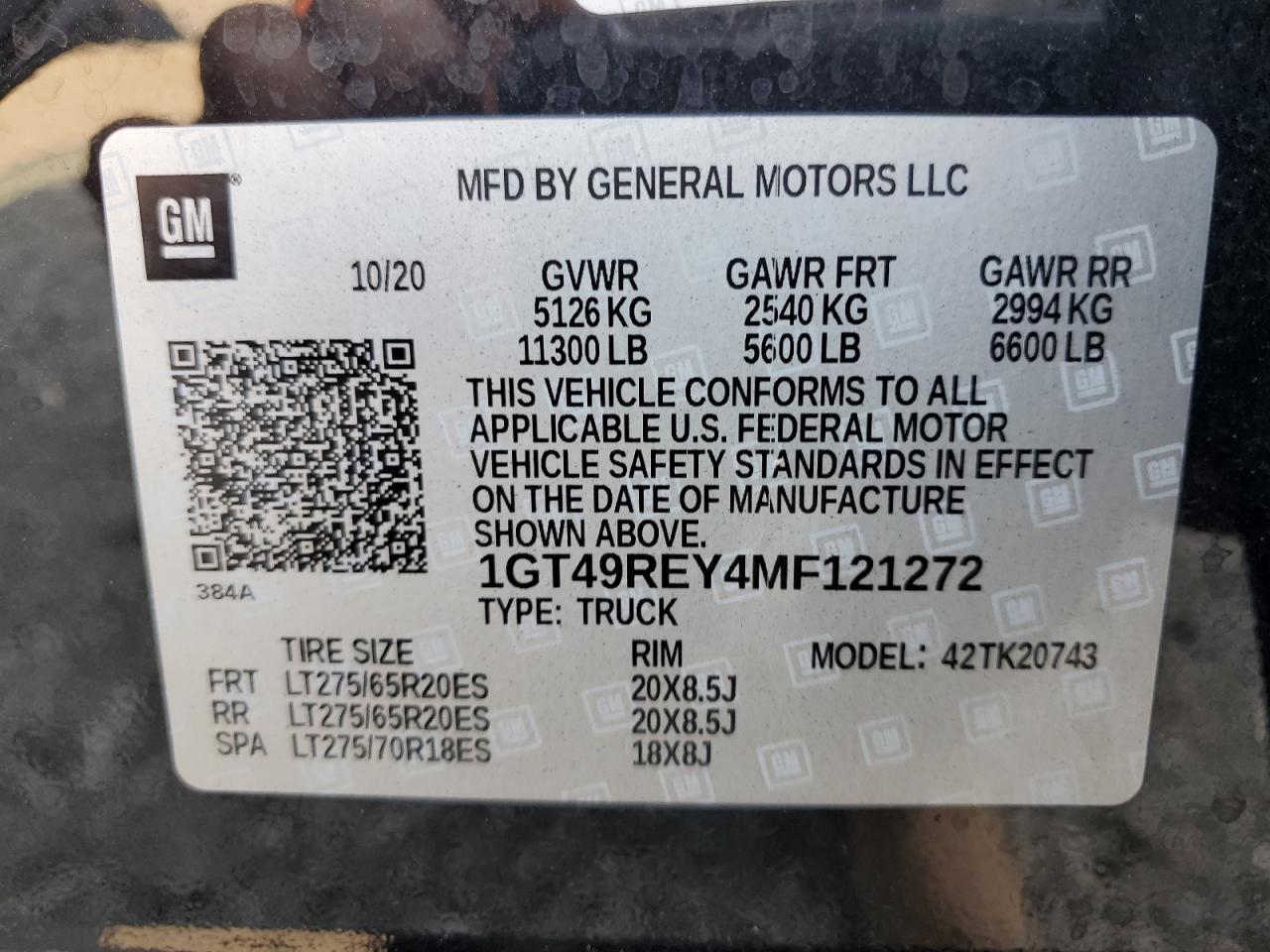 1GT49REY4MF121272 2021 GMC Sierra K2500 Denali