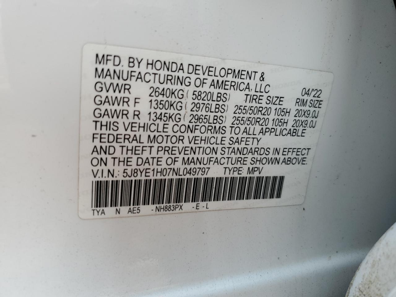 5J8YE1H07NL049797 2022 Acura Mdx A-Spec