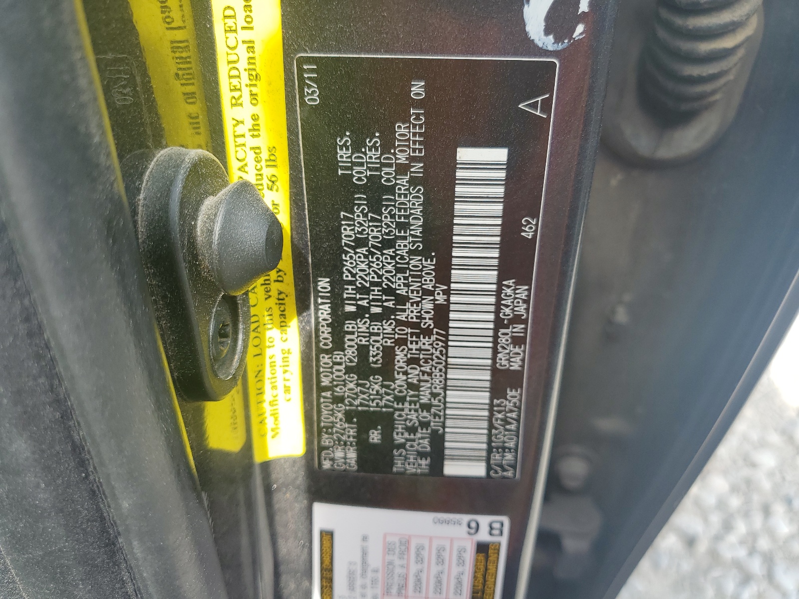 JTEZU5JR8B5025977 2011 Toyota 4Runner Sr5