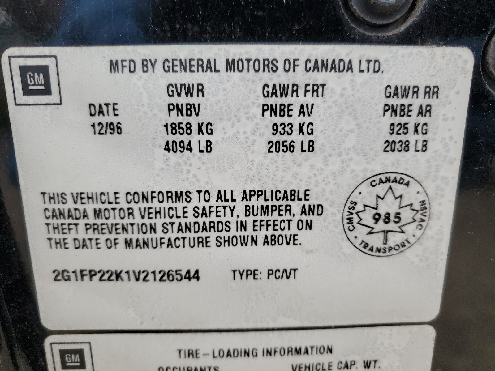 2G1FP22K1V2126544 1997 Chevrolet Camaro Base