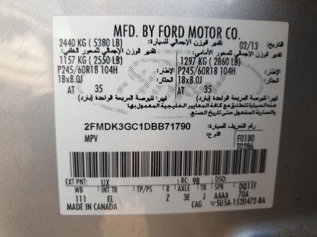 2FMDK3GC1DBB71790 - 2013 FORD EDGE SE - #64917084